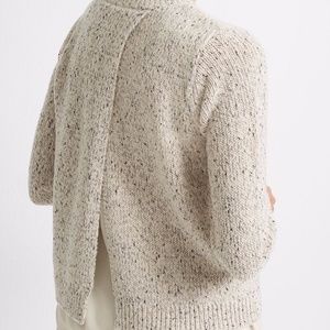 Split Back Woven Creme Club Monaco NWT